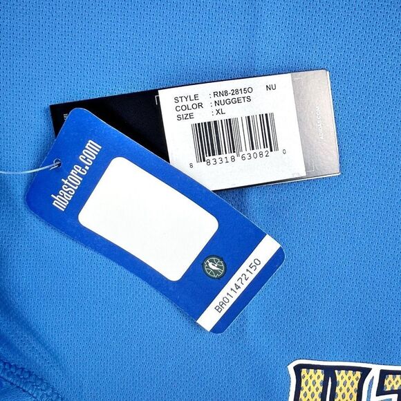 Adidas NBA Denver Nuggets Bright Blue Sports Basketball T-Shirt Size Youth XL 18 - Picture 6 of 8